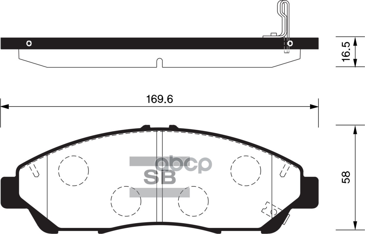Колодки передние SANGSIN BRAKE SP1452